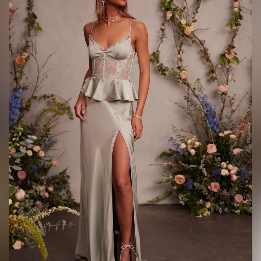 V.Chapman Dianthus dress in sage